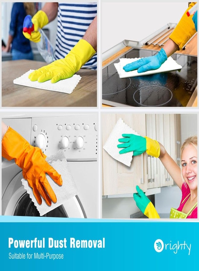 Orighty Cleaning Cloths Bulk, 200 Pack Shop Rags Reusable, Multi-Purpose Shop Towels for Cars, Microfiber Cleaning Rags for Automotive, Mechanic, Kitchen, Lint Free Towels 11.5’’ x 11.5’’, White - Image 4